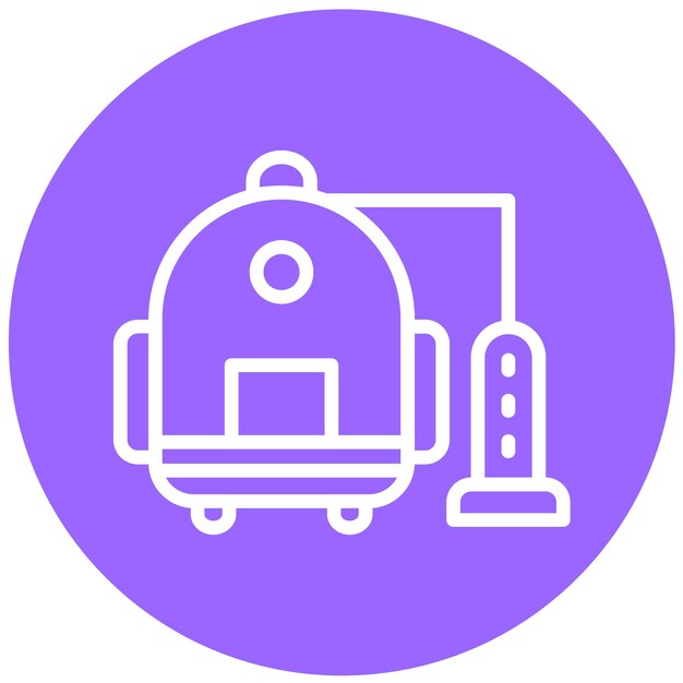 Diseño vectorial de la mochila de vacío Estilo del icono
