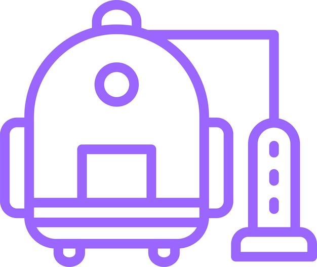 Diseño vectorial de la mochila de vacío Estilo del icono