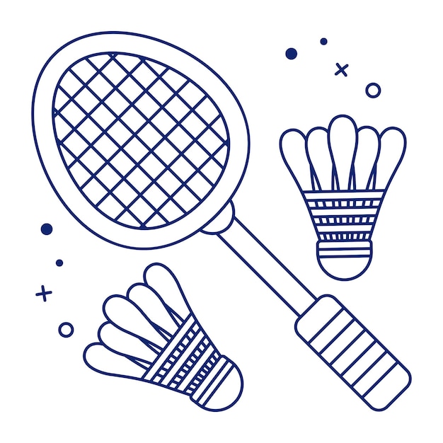 Diseño vectorial de moda del bádminton