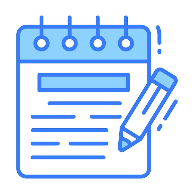 Diseño vectorial de moda del concepto de bloc de notas