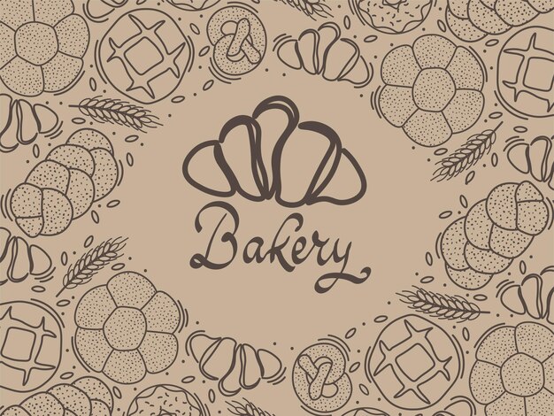 Diseño vectorial de moda para panadería o cafetería.