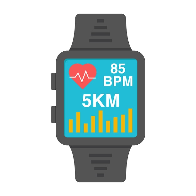 Diseño vectorial de moda del rastreador de fitness
