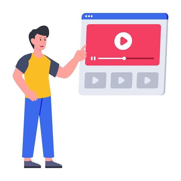 Diseño vectorial de moda de video web