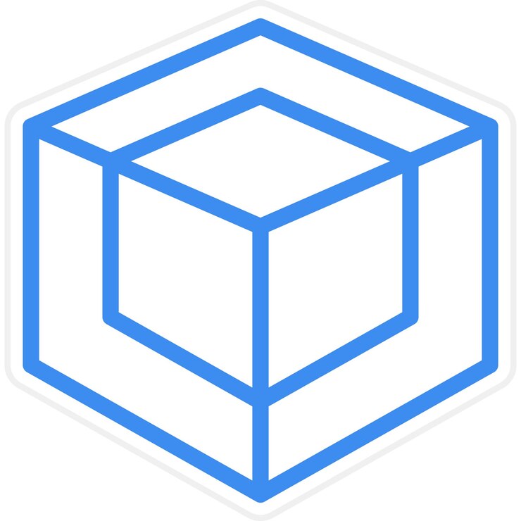 Vector diseño vectorial de modelado 3d estilo del icono