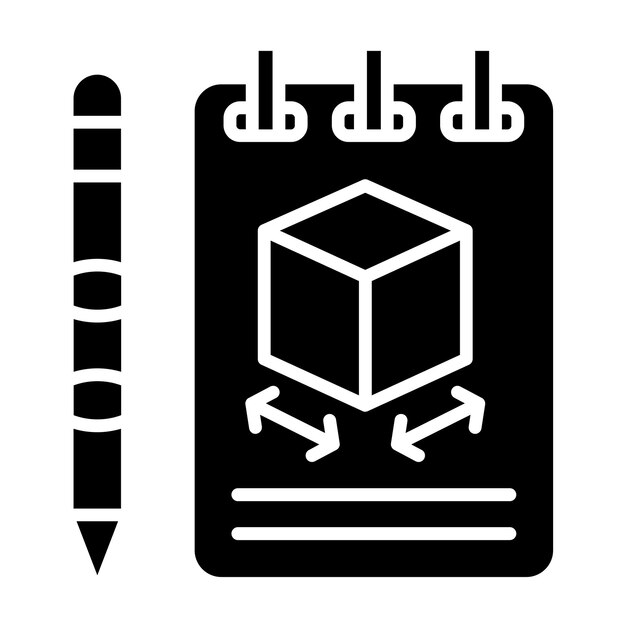 Diseño vectorial de modelado 3D Estilo del icono