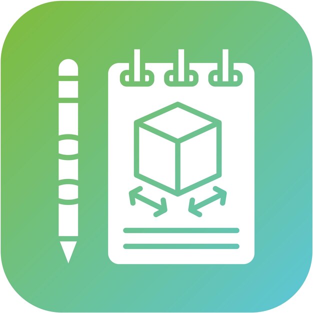 Diseño vectorial de modelado 3D Estilo del icono
