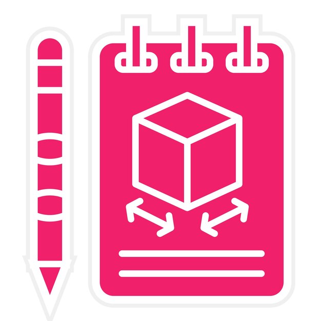Diseño vectorial de modelado 3D Estilo del icono
