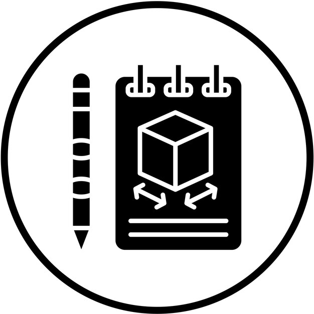 Diseño vectorial de modelado 3D Estilo del icono