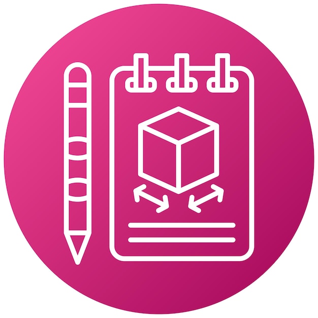 Diseño vectorial de modelado 3D Estilo del icono