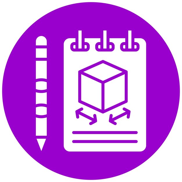 Diseño vectorial de modelado 3D Estilo del icono