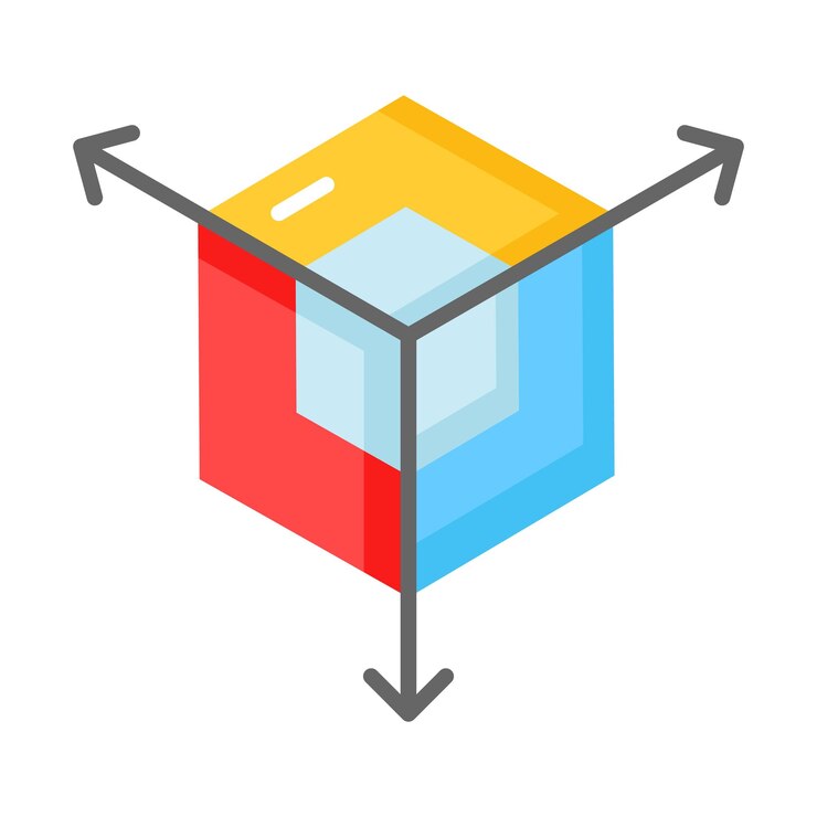 Vector diseño vectorial de modelado 3d listo para usar icono aislado en fondo blanco