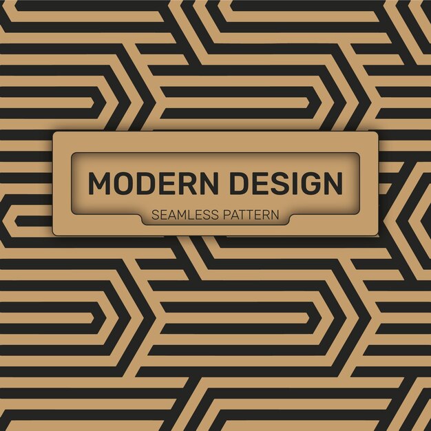 Diseño vectorial moderno Fondo dorado y negro con patrones geométricos sin fisuras