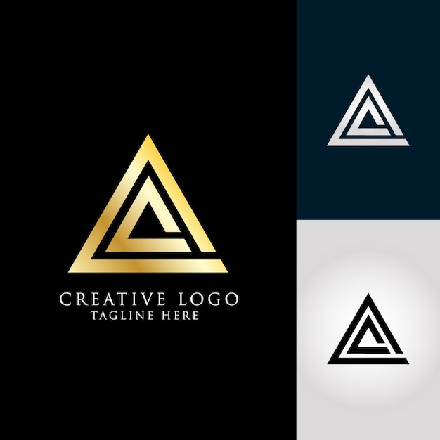 diseño vectorial moderno y limpio de las letras del logotipo AA o A