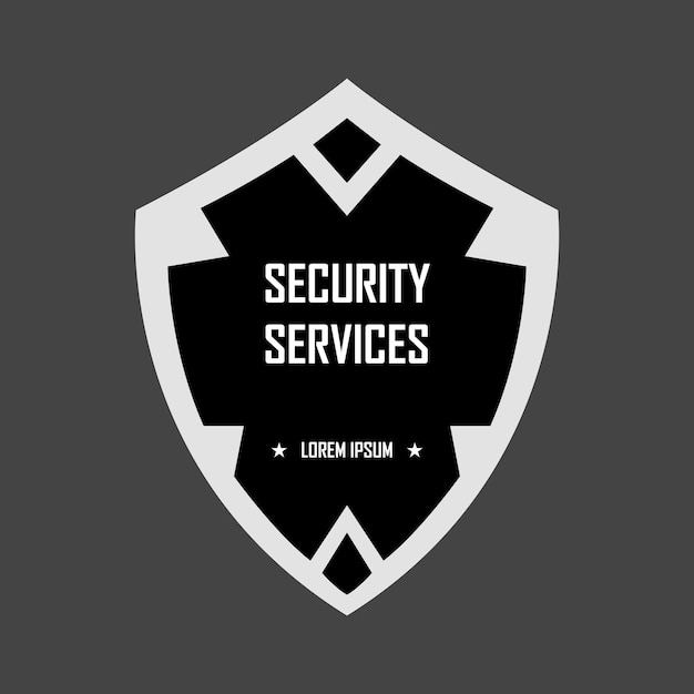 Vector diseño vectorial moderno del logotipo del escudo de seguridad