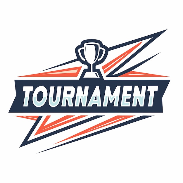 Diseño vectorial moderno de logotipos de torneos para competiciones deportivas y de juegos
