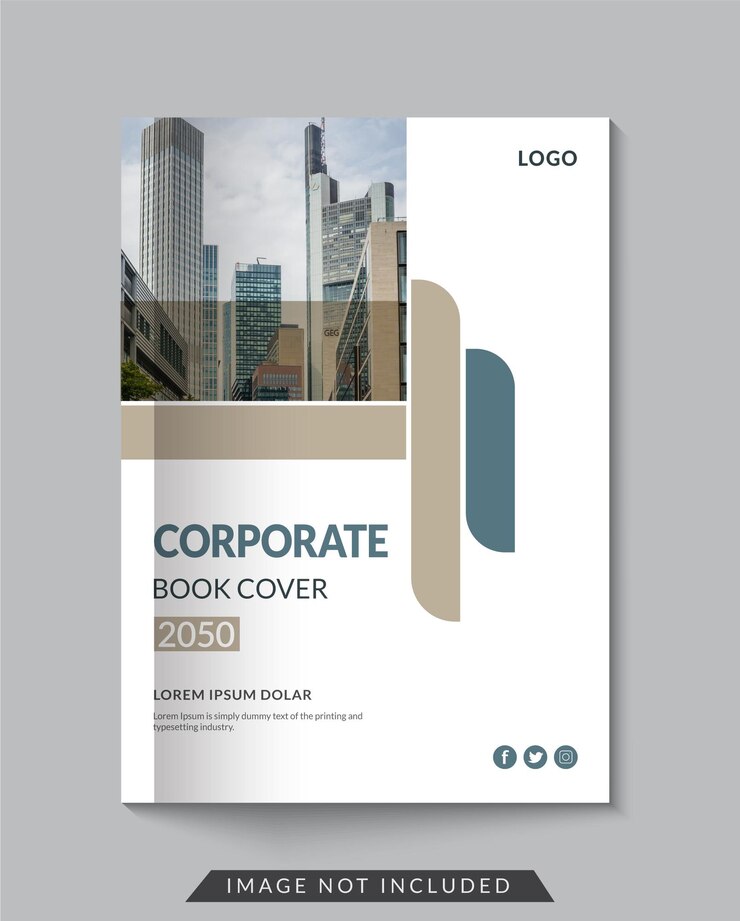 Diseño vectorial moderno de plantillas de portadas de libros corporativos