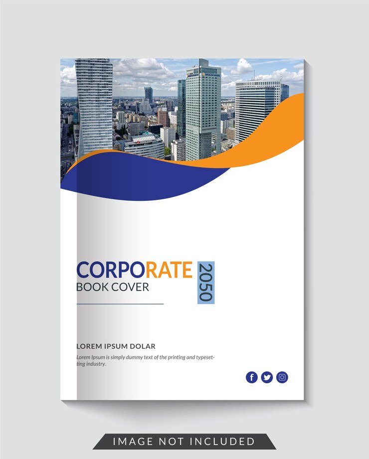 Diseño vectorial moderno de plantillas de portadas de libros corporativos