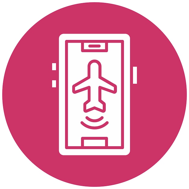 Diseño vectorial Modo de avión activo Estilo de icono