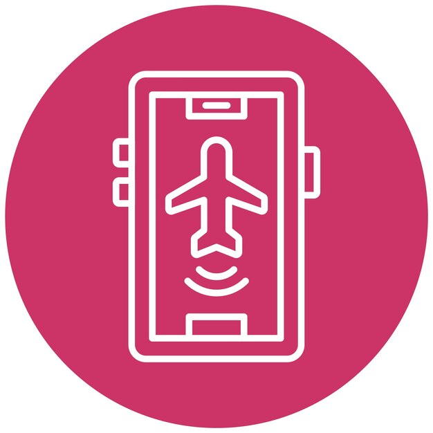 Diseño vectorial Modo de avión activo Estilo de icono