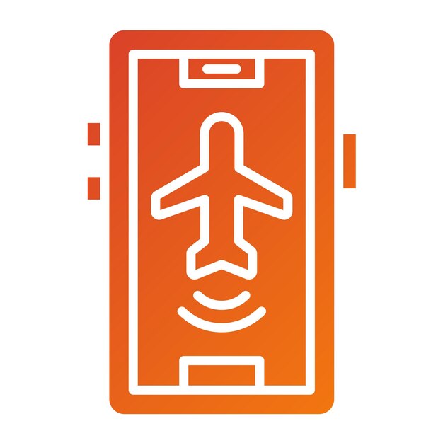 Diseño vectorial Modo de avión activo Estilo de icono
