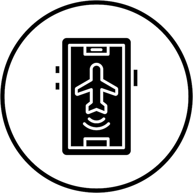 Diseño vectorial Modo de avión activo Estilo de icono