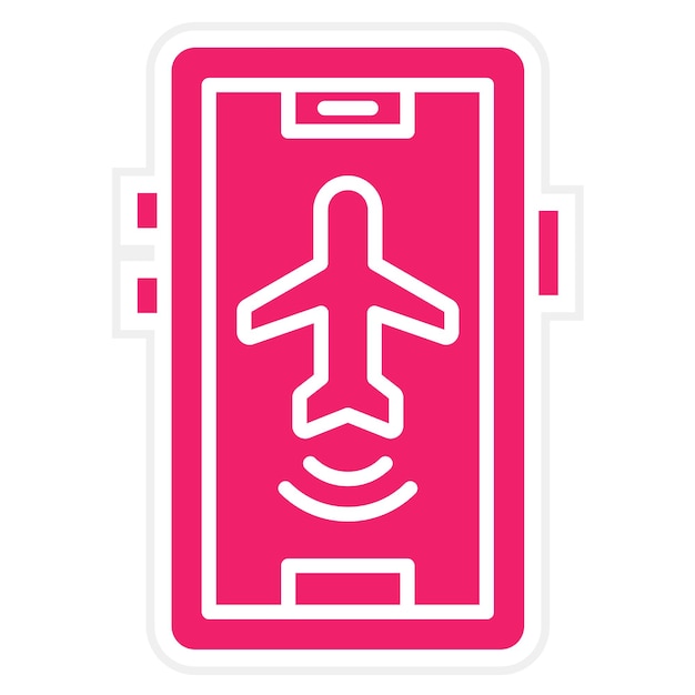 Diseño vectorial Modo de avión activo Estilo de icono