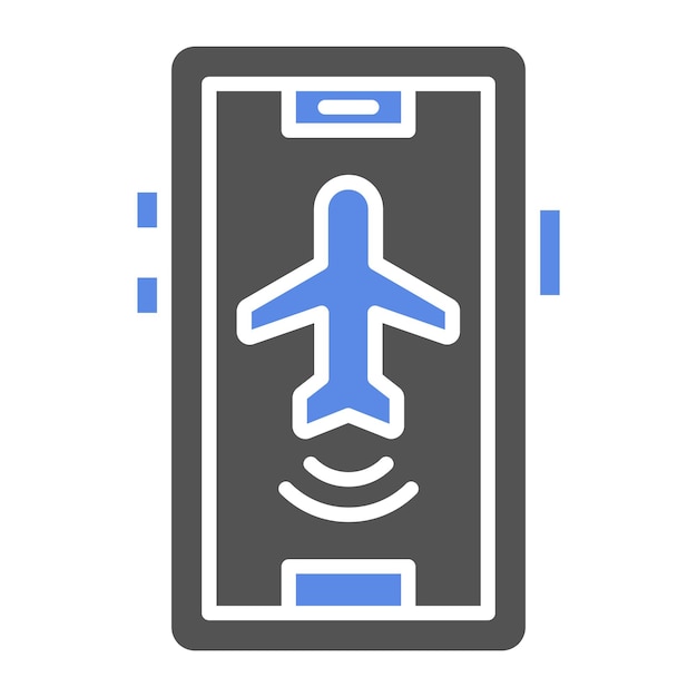 Diseño vectorial Modo de avión activo Estilo de icono