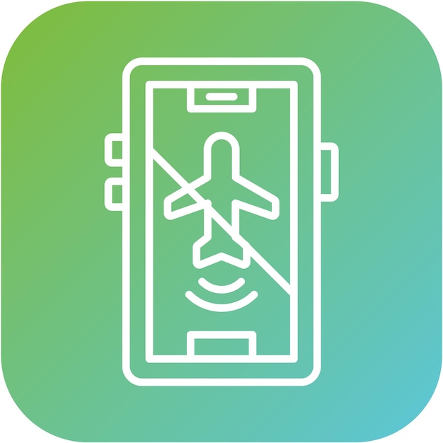 Diseño vectorial Modo de avión Estilo de icono inactivo