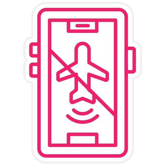 Diseño vectorial Modo de avión Estilo de icono inactivo