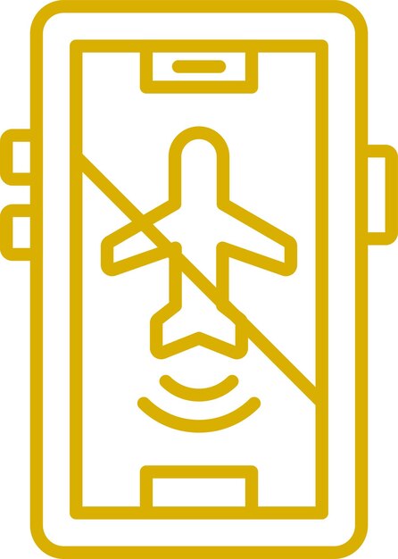 Diseño vectorial Modo de avión Estilo de icono inactivo