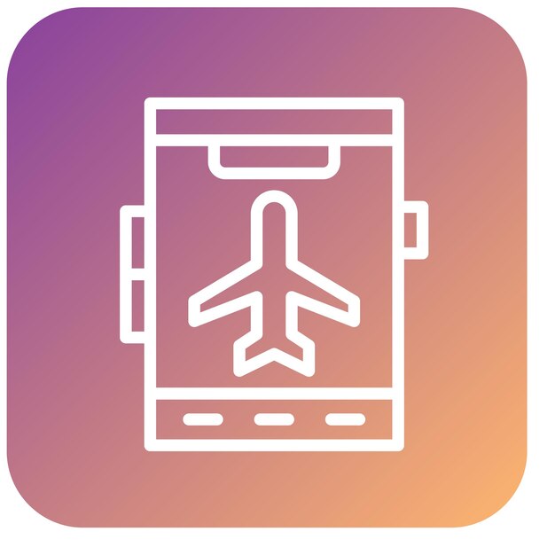 Diseño vectorial Modo de avión móvil Estilo de icono