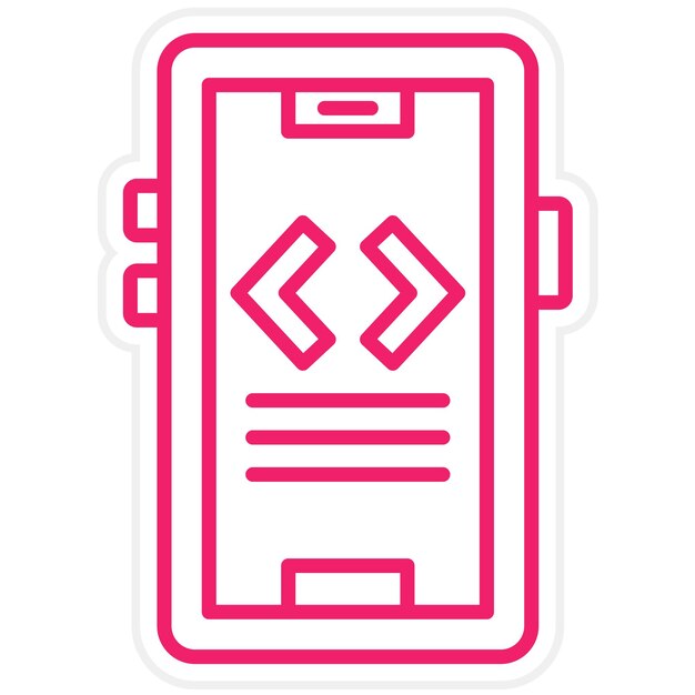 Diseño vectorial Modo de desarrollador Estilo del icono