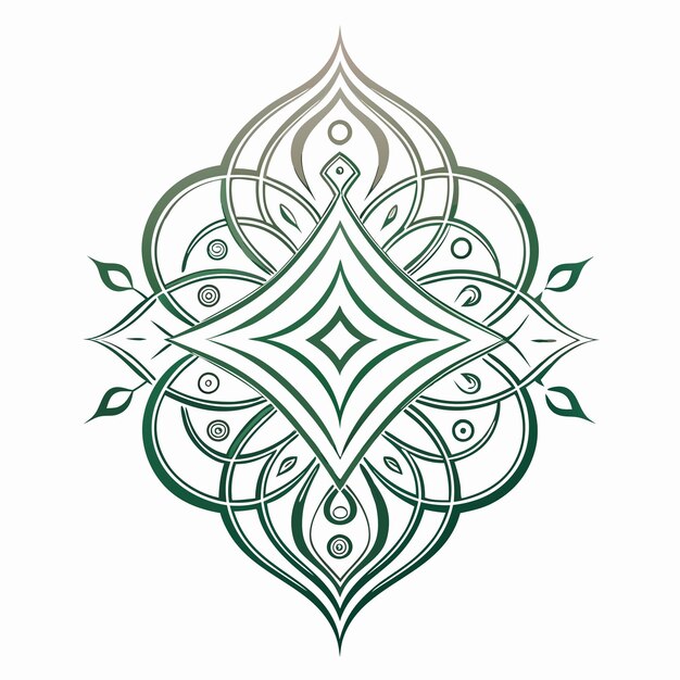 Diseño vectorial del monograma de Mandala