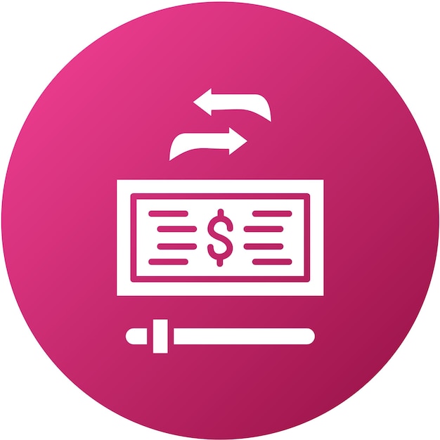 Diseño vectorial Monto mínimo de la transacción Estilo del icono