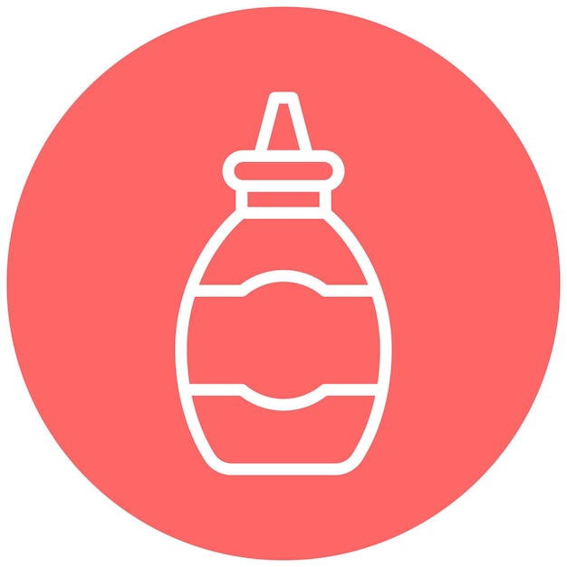 Diseño vectorial Mostaza Estilo de icono de mezcla
