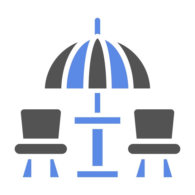 Diseño vectorial de muebles al aire libre Estilo de icono