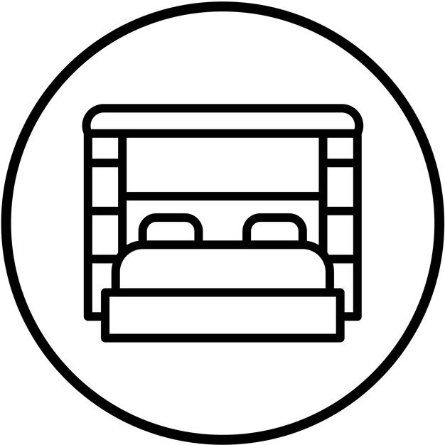 Diseño vectorial de Murphy Estilo de icono de cama