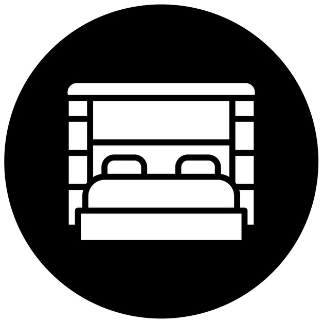 Diseño vectorial de Murphy Estilo de icono de cama