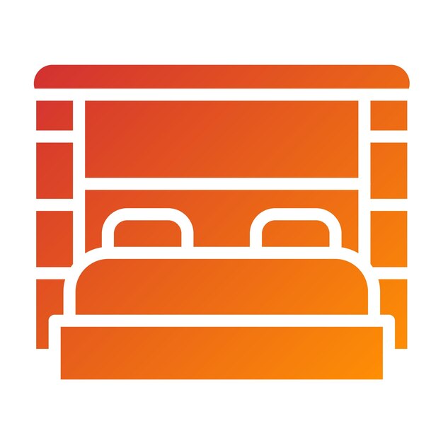 Diseño vectorial de Murphy Estilo de icono de cama