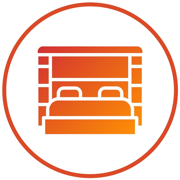 Diseño vectorial de Murphy Estilo de icono de cama
