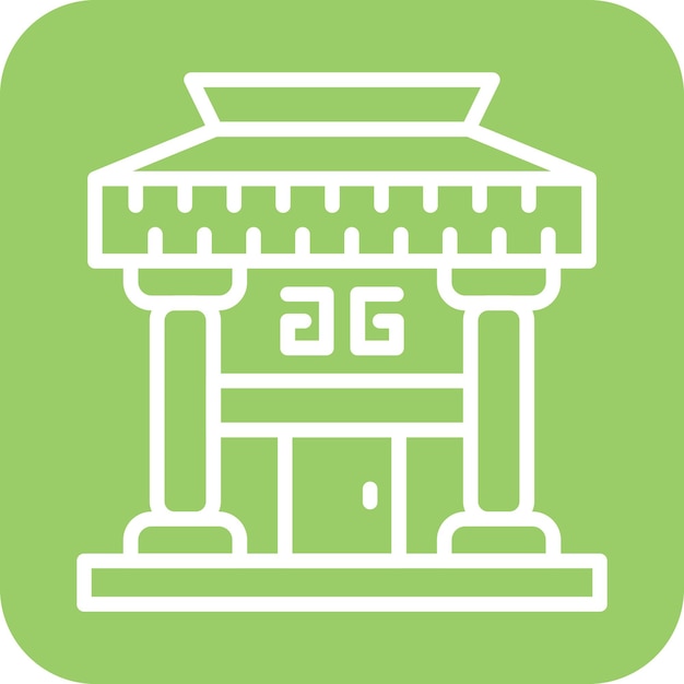 Diseño vectorial Museo de Arquitectura Estilo de icono