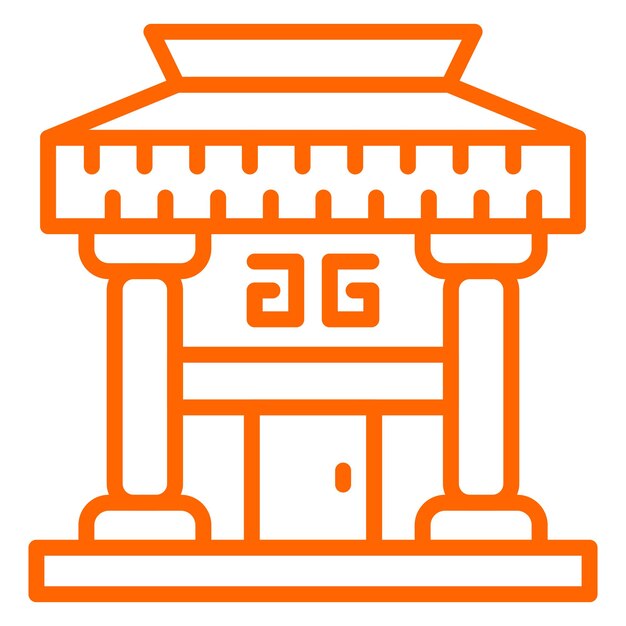 Diseño vectorial Museo de Arquitectura Estilo de icono