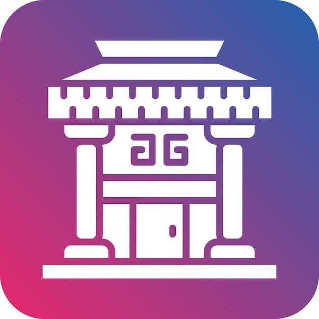 Diseño vectorial Museo de Arquitectura Estilo de icono
