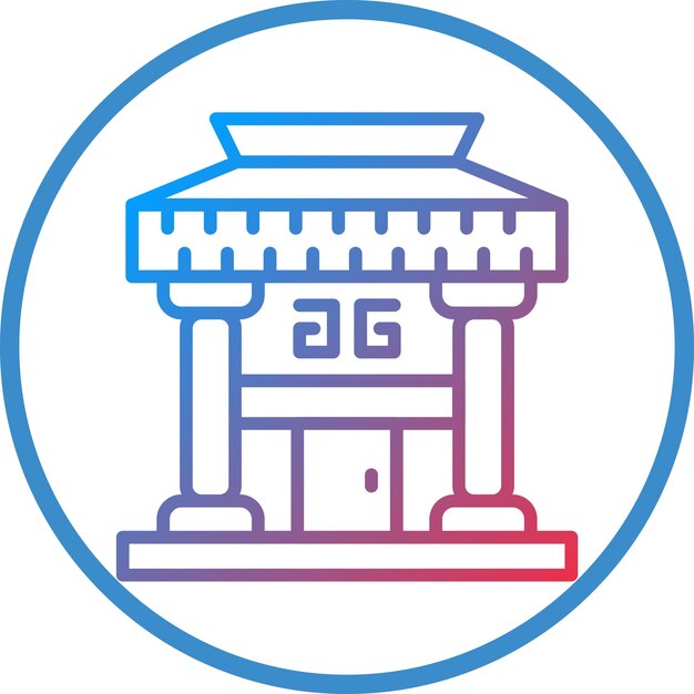 Diseño vectorial Museo de Arquitectura Estilo de icono