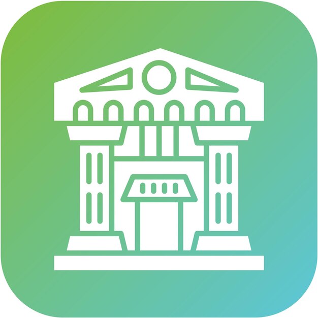 Diseño vectorial Museo de Arquitectura Estilo de icono