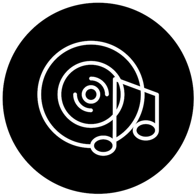 Diseño vectorial de música Álbum Estilo de icono