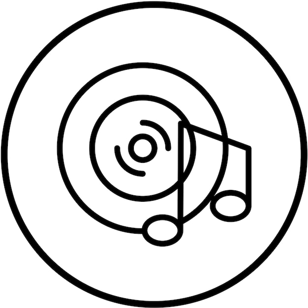 Diseño vectorial de música Álbum Estilo de icono