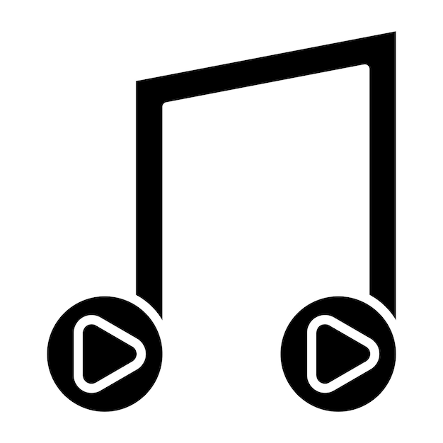 Diseño vectorial de música que reproduce el estilo del icono