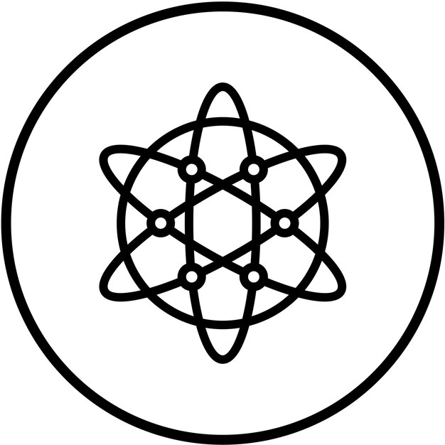 Diseño vectorial Nanotecnología Estilo del icono