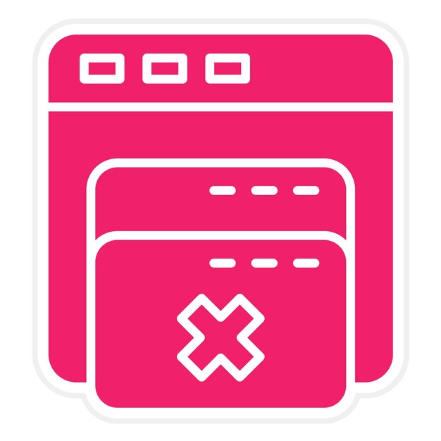 Diseño vectorial del navegador Estilo de icono emergente